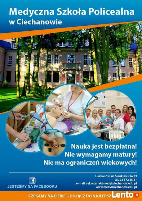 Medyczna Szkoła Policealna w Ciechanowie- ZAPRASZAMY!!!