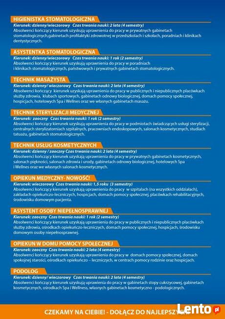 Medyczna Szkoła Policealna w Ciechanowie- ZAPRASZAMY!!!