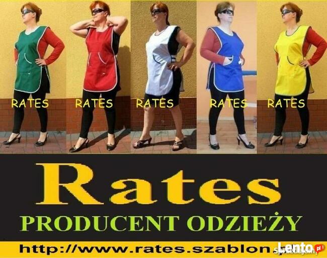 Fartuchy robocze damskie Firmy RATES
