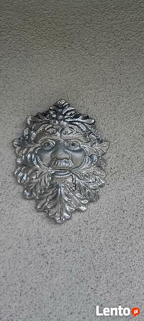 Maszkaron srebrny Bożek Gorzelny beton na fontannę , ścianę