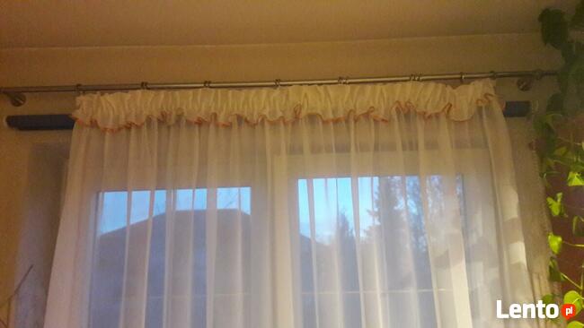 Firana woal ecru z lamówką 160x160 firanka