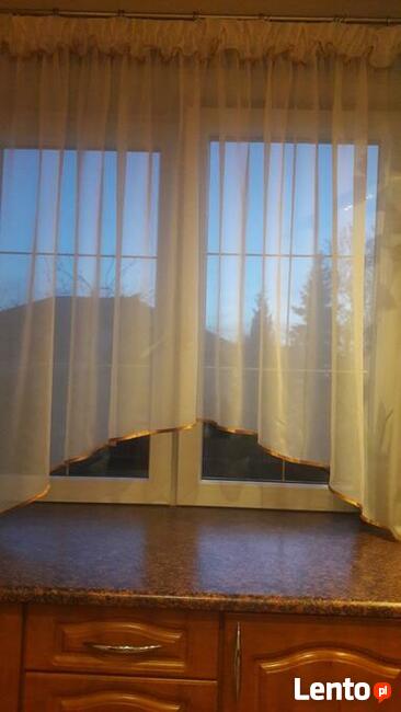 Firana woal ecru z lamówką 160x160 firanka