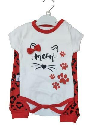 Komplet niemow z krótkim rękawem r: 3M,6M,9M,12M