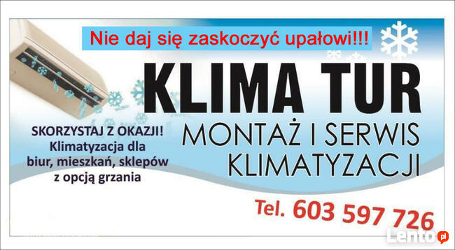 Montaż i serwis klimatyzatorów KLIMA TUR klimatyzacja TUREK