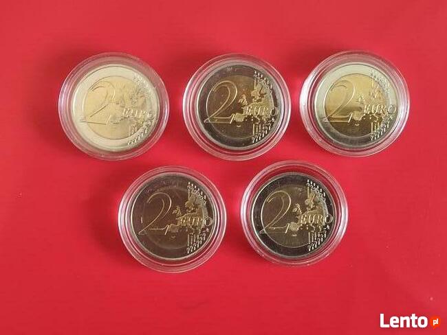 2 euro okolicznościowe Niemcy 5szt. w kapslach ochronnych