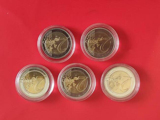 2 euro okolicznościowe Niemcy 5szt. w kapslach ochronnych