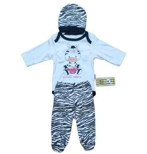 Zestaw niemowlęcy Mała Zebra rozmiar 62 i 68 nowe