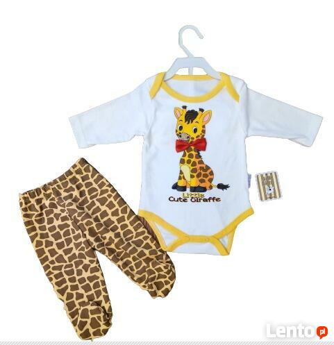 Zestaw niemowlęcy Mała Żyrafa rozmiar 62 i 68 nowe