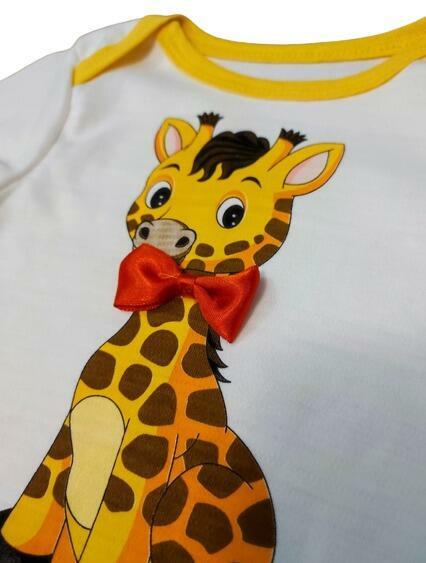 Zestaw niemowlęcy Mała Żyrafa rozmiar 62 i 68 nowe