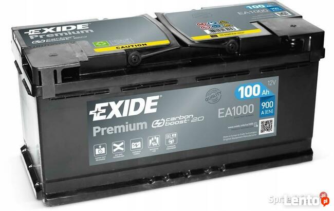 NOWY Akumulator Exide Premium 100Ah 900A EN PRAWY PLUS ŁOMŻA