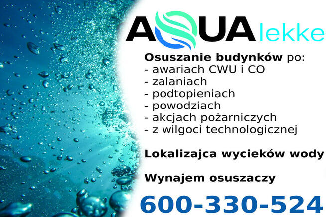 LOKALIZACJA WYCIEKÓW WODY - Osuszanie budynków