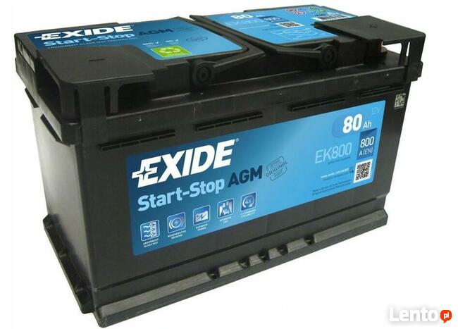 Akumulator EXIDE AGM START&STOP EK800 80Ah 800A EN