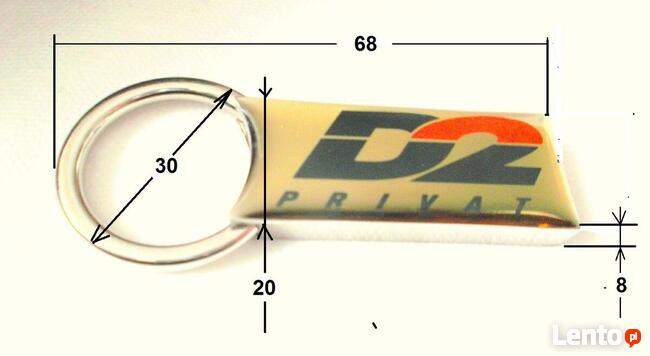 Brelok Breloczek do kluczy VODAFONE-D2 metal chrom elegancki