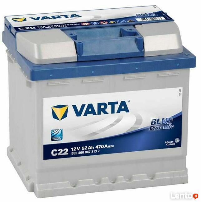 Akumulator Varta Blue Dynamic C22 52Ah 470a