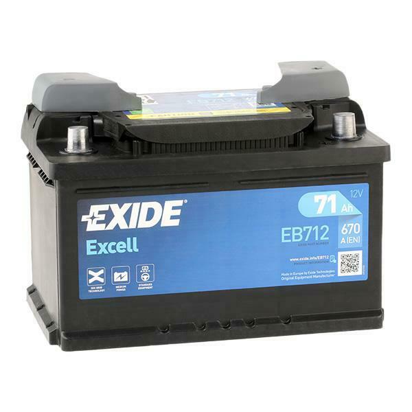 Akumulator Exide Excell 71Ah 670A PRAWY PLUS