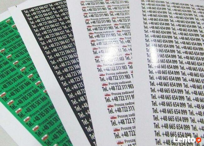 Naklejki na Tipesy, Znaczniki, dla gołębi LUX Laminowane!