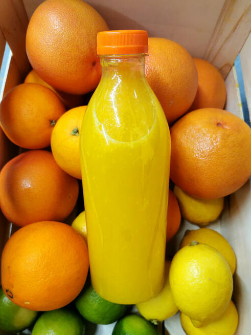 Soki świeżo wyciskane - limonka, cytryna, pomarańcza, grapef