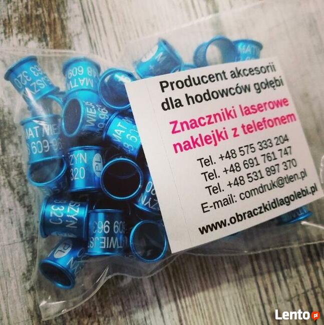 Obrączki aluminiowe grawerowane dla gołębi PZHGP