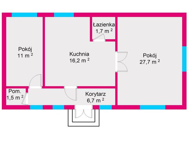 Dom drewniany z lat 60-tych, Olimpów w gm. Iwierzyce.