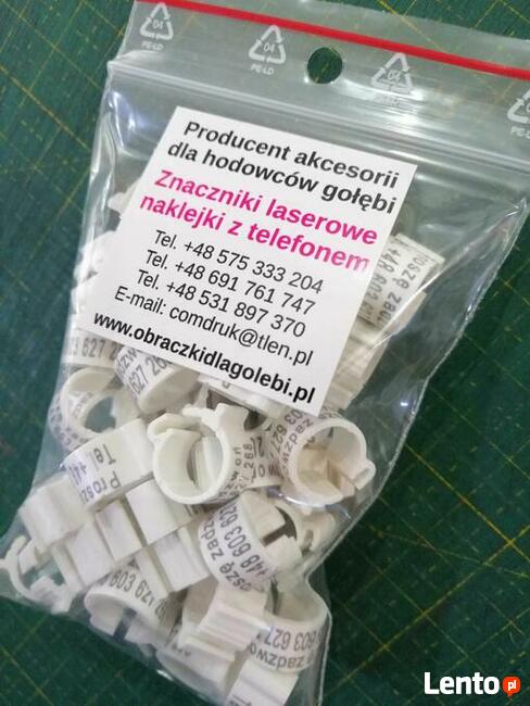 Znaczniki grawerowane dla gołębi pocztowych ADRESÓWKI