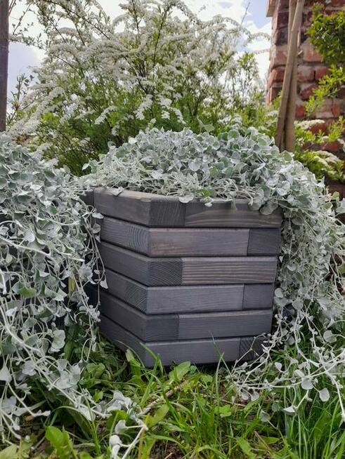 Donica drewniana sosnowa SZEŚCIOKĄTNA