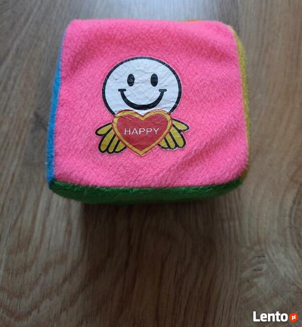 Duża kolorowa kostka edukacyjna grzechotka