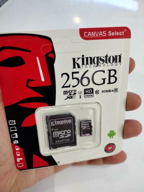 Nowa, oryginalnie zapakowana karta pamięci 256 GB