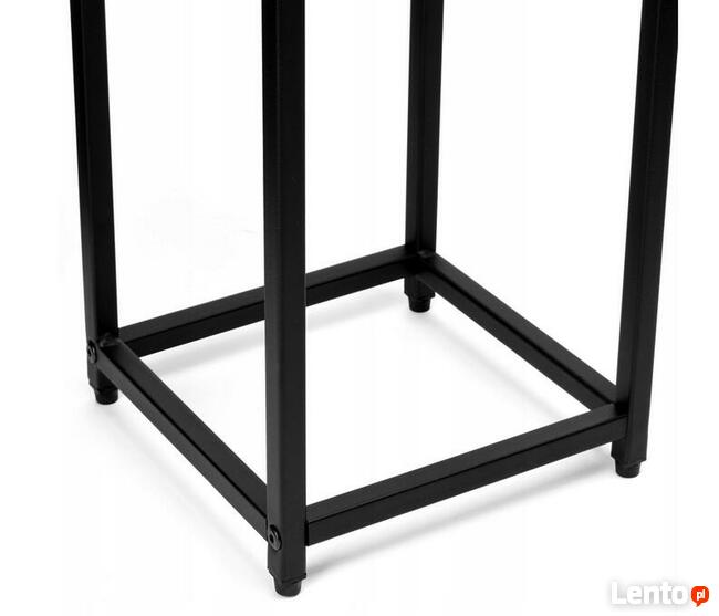Donica metalowa czarna LOFT stojąca kwietnik 40cm lub 65 cm