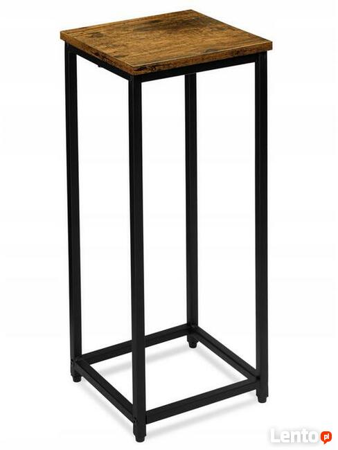 Donica metalowa czarna LOFT stojąca kwietnik 40cm lub 65 cm