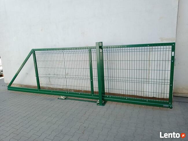 Brama przesuwna stalowa 4m wypełnienie profil 20x20 OCYNKOWA