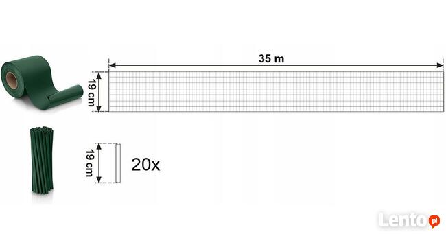 TAŚMA OGRODZENIOWA 19cmx35m OSŁONA NA PŁOT PANEL kolory