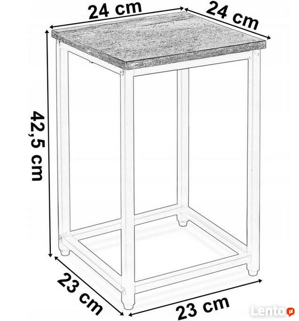 Donica metalowa czarna LOFT stojąca kwietnik 40cm lub 65 cm