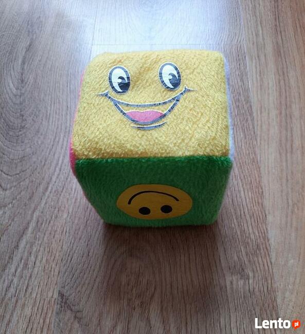 Duża kolorowa kostka edukacyjna grzechotka