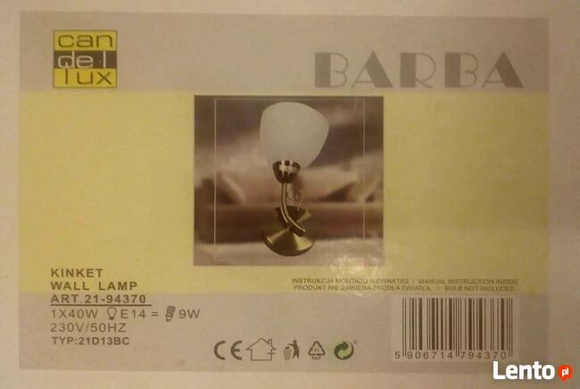 2 x kinkiet pojedynczy 1x kinkiet podwójny