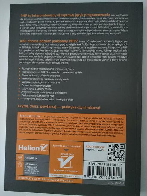 PHP7 i SQL. Programowanie dla początkujących w 40 lekcjach