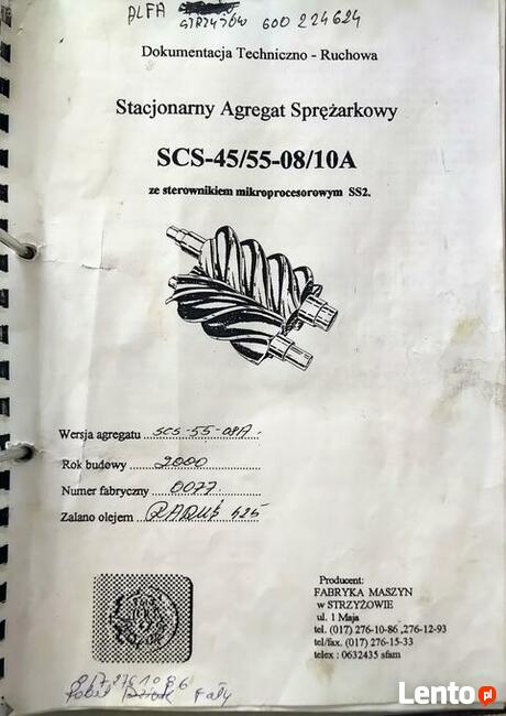 Kompresor SCS- 55 – 08A - 9,4 m3/min. - 8 Bar