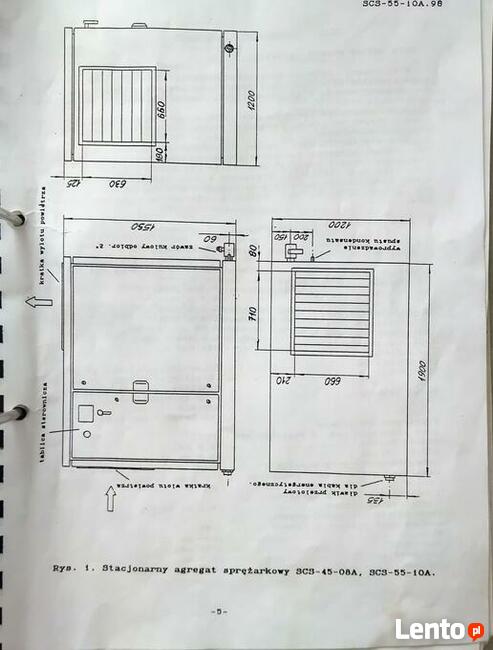 Kompresor SCS- 55 – 08A - 9,4 m3/min. - 8 Bar