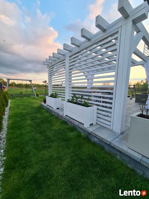 Donica drewniana doniczka skrzynka 120/30/30 folia