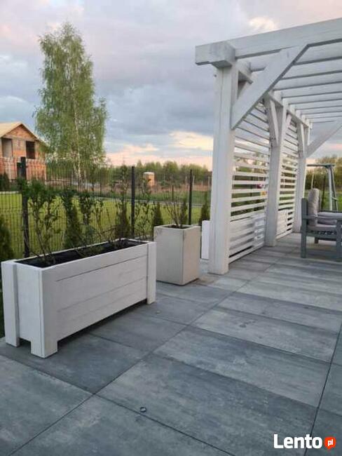 Donica drewniana doniczka skrzynka 120/30/30 folia