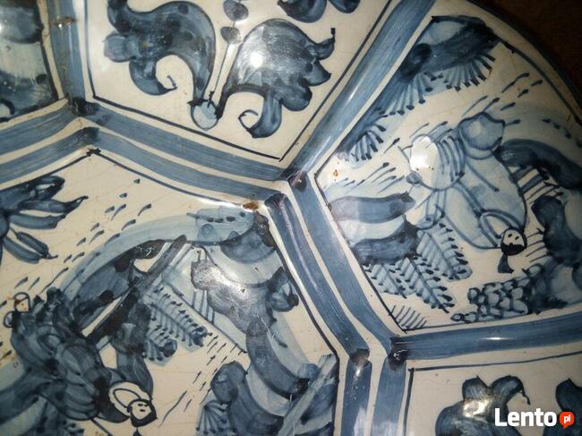 Chińska waza okres błękitny Ming klejona