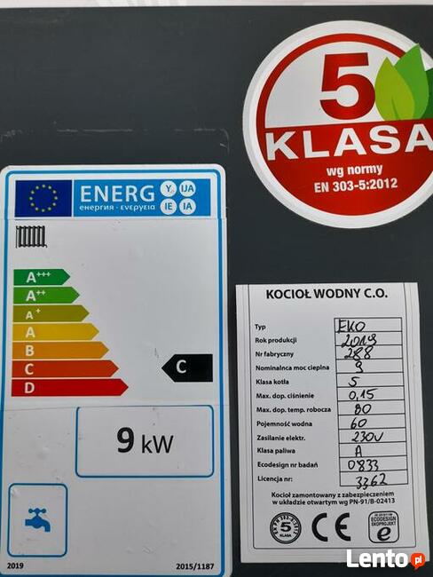 Kotly kociol piec 9kw na miarkownik ciągu uniwersalny drewno