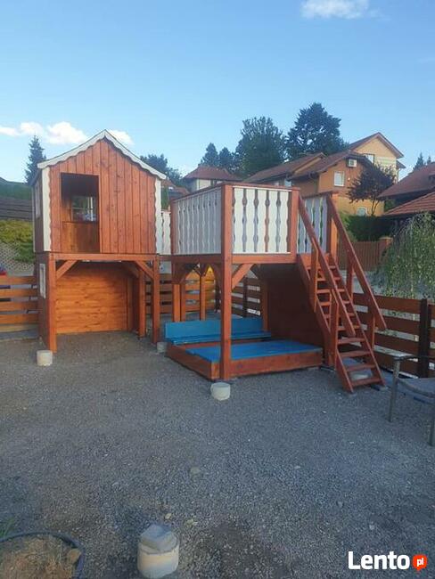 Domki z drewna dla dzieci, architektura ogrodowa.