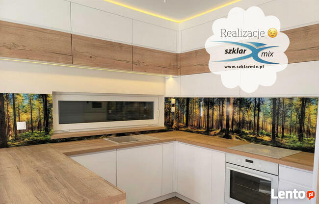 Panele szklane z grafiką , szkło do kuchni , lacobel