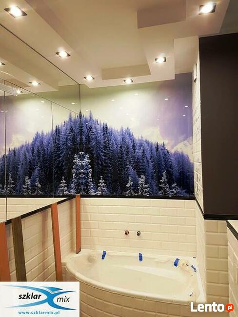 Szklarz Panele szklane z grafiką , szkło do łazienki, lacobel