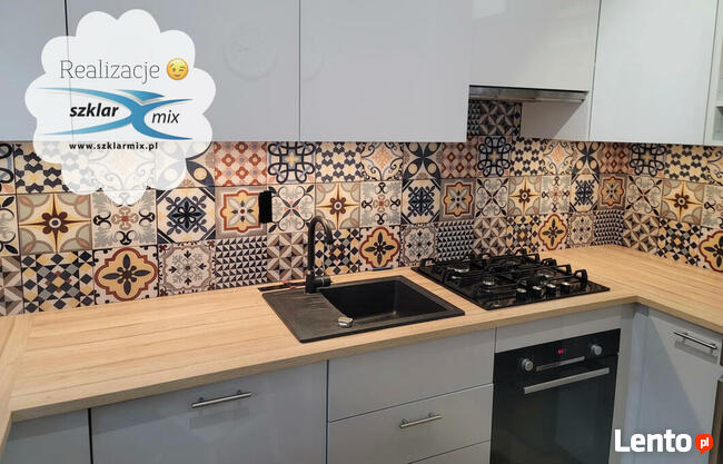 Panele szklane z grafiką , szkło do kuchni , lacobel