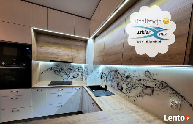 Panele szklane z grafiką , szkło do kuchni , lacobel