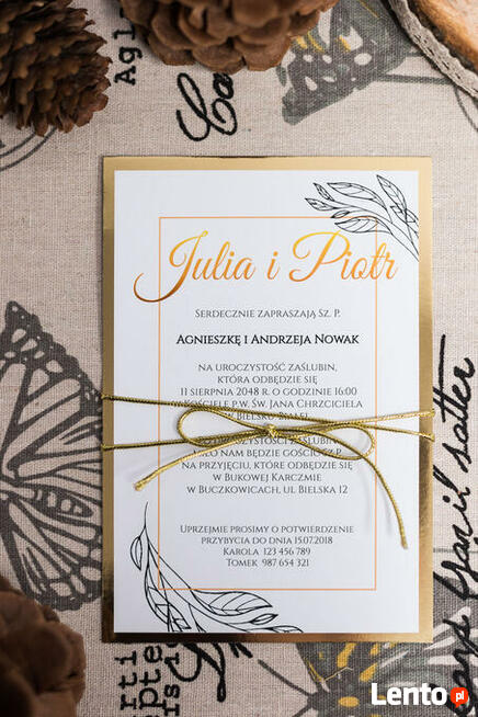 Oryginalne zaproszenia ślubne i dodatki na wesele