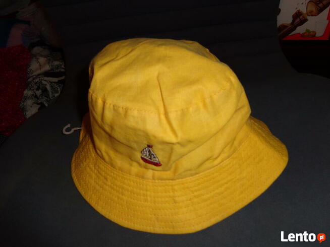 kapelusik nowy dla dziewczynki żółty , na lato
