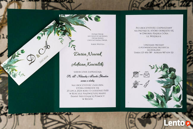 Zaproszenia ślubne i dodatki na ślub i wesele Jumika
