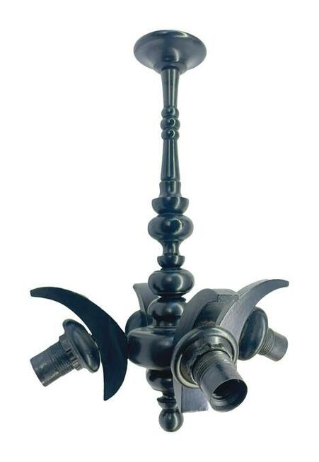 Lampa wisząca drewniana czarna